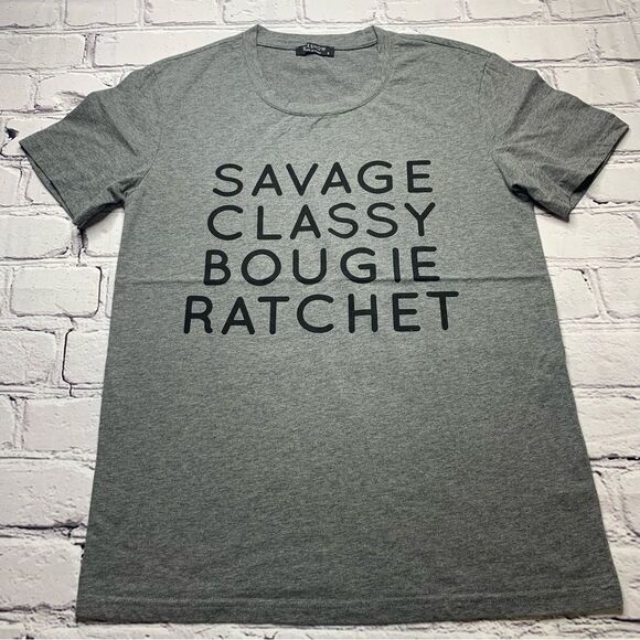 SHESHOW Savage Classy Bougie Ratchet Short Sleeve Crew Neck Tee Shirt - Picture 2 of 6